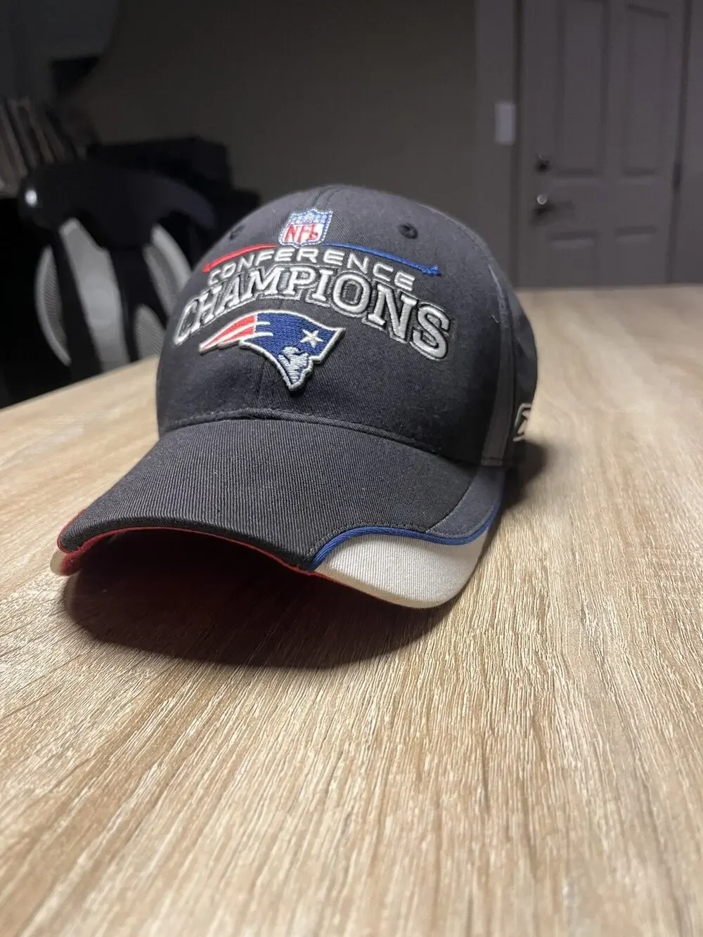 New England Patriots Hat Cap Strapback NFL Football Conference Champs Adjustable